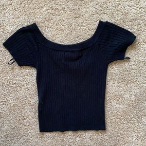 Forever 21 Black Off The Shoulder Shirt